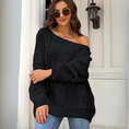 Load image into Gallery viewer, Kimberly Women's Off-Shoulder Oversized Cable Knit Sweater