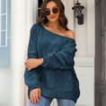 Load image into Gallery viewer, Kimberly Women's Off-Shoulder Oversized Cable Knit Sweater