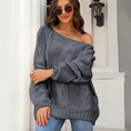 Load image into Gallery viewer, Kimberly Women's Off-Shoulder Oversized Cable Knit Sweater