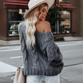 Load image into Gallery viewer, Kimberly Women's Off-Shoulder Oversized Cable Knit Sweater