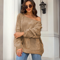 Load image into Gallery viewer, Kimberly Women's Off-Shoulder Oversized Cable Knit Sweater