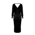 Load image into Gallery viewer, Kyra Midi Sweater Dress Black back