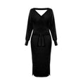 Load image into Gallery viewer, Kyra Midi Sweater Dress Black front