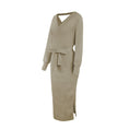 Load image into Gallery viewer, Kyra Midi Sweater Dress Khaki side