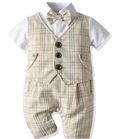 Load image into Gallery viewer, Lincoln Plaid Waistcoat Romper
