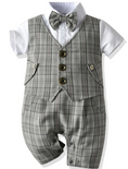 Load image into Gallery viewer, Lincoln Plaid Waistcoat Romper