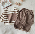 Load image into Gallery viewer, 1 super cozy Top featuring a large Baby Bear face, showcasing your little one's love for bears, and 1 comfy pair of Pants with Bear patches at the knees, adding a playful touch to their outfit.