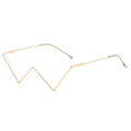 Load image into Gallery viewer, modern angular glasses women gold diamond frame stylish statement eyewear