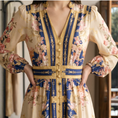 Load image into Gallery viewer, chic modest midi dress for brunch and resort wear