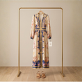 Load image into Gallery viewer, luxury boutique midi dress pastel floral long sleeve