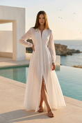 Load image into Gallery viewer, Lumière Solenne Airy Maxi Dress – Lightweight Long Sleeve Flowy Spring & Summer Dress for Women