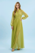Load image into Gallery viewer, Lumière Solenne Airy Maxi Dress – Lightweight Long Sleeve Flowy Spring & Summer Dress for Women