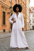 Load image into Gallery viewer, Lumière Solenne Airy Maxi Dress – Lightweight Long Sleeve Flowy Spring & Summer Dress for Women