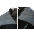 Load image into Gallery viewer, Lyric Spliced Denim Down Cotton Cropped Jacket
