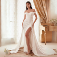 Load image into Gallery viewer, Lyrielle Draped Off the Shoulder Bridal Gown with Overskirt