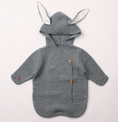 Load image into Gallery viewer, Morgan Bunny Ears Knit Blanket Sleeper features cute bunny ears and a hood, adding a touch of charm and playfulness to your child's sleep routine. Made from soft acrylic fibers, this sleeping bag is gentle on your child's skin and provides warmth and comfort throughout the night.