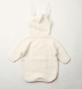 Load image into Gallery viewer, Morgan Bunny Ears Knit Blanket Sleeper features cute bunny ears and a hood, adding a touch of charm and playfulness to your child's sleep routine. Made from soft acrylic fibers, this sleeping bag is gentle on your child's skin and provides warmth and comfort throughout the night.