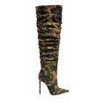 Load image into Gallery viewer, Nelly Camouflage Stiletto Knee High Boots
