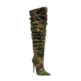 Load image into Gallery viewer, Nelly Camouflage Stiletto Knee High Boots