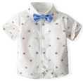 Load image into Gallery viewer, 1 Adorable Button-Down Shirt, 1 Pair of Playful Shorts, 1 Cute Bow Tie, and 1 Pair of Trendy Suspenders