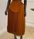Load image into Gallery viewer, Nicolette A-Line Blazer Accented Pleated Midi Skirt