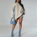 Load image into Gallery viewer, Nikki Oversized Cable-Knit Denim Sweater