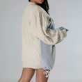 Load image into Gallery viewer, Nikki Oversized Cable-Knit Denim Sweater