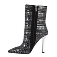 Load image into Gallery viewer, Noxara Extravagance Mirror Embellished Stiletto Boots