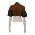 Load image into Gallery viewer, Nzinga Puffer Sleeve Cropped Sweater Jacket