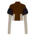 Load image into Gallery viewer, Nzinga Puffer Sleeve Cropped Sweater Jacket