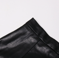 Load image into Gallery viewer, Parris Contrast Faux Leather Pleated Midi Skirt