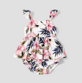Load image into Gallery viewer, Alessi Pink Hibiscus Tropical Baby Girl Romper