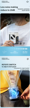 Load image into Gallery viewer, Portable Fan 10000mAh Rechargeable - Mini Waist Fan with Max 24H Working Time Multifunctional Power Bank Fan