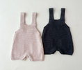 Load image into Gallery viewer, Regan Knit Romper – your child's go-to outfit for spring adventures! This romper is not just soft and cozy but also stylish with its handy pockets at the front, perfect for storing little treasures found during outdoor play.