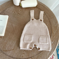 Load image into Gallery viewer, Regan Knit Romper – your child's go-to outfit for spring adventures! This romper is not just soft and cozy but also stylish with its handy pockets at the front, perfect for storing little treasures found during outdoor play.