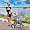 Load image into Gallery viewer, F023 Grey Baby Stroller: 360-Degree Rotating Seat and Reclining Baby Stroller