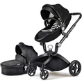 Load image into Gallery viewer, F22 Onyx Baby Stroller: 360-Degree Rotating Seat and Reclining Baby Stroller
