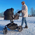 Load image into Gallery viewer, F22 Onyx Baby Stroller: 360-Degree Rotating Seat and Reclining Baby Stroller