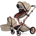 Load image into Gallery viewer, F22 Grid Baby Stroller: 360-Degree Rotating Seat and Reclining Baby Stroller