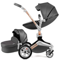 Load image into Gallery viewer, F023 Grey Stroller: 360-Degree Rotating Seat and Reclining Stroller