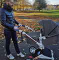 Load image into Gallery viewer, F023 Grey Stroller: 360-Degree Rotating Seat and Reclining Stroller