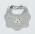 Load image into Gallery viewer, Renee Newborn Bear Bib – a must-have accessory for your little one's mealtime adventures! Made with double-layered pure cotton, this bib offers extra thickness and durability, ensuring a mess-free feeding experience. The adorable baby bear print