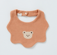 Load image into Gallery viewer, Renee Newborn Bear Bib – a must-have accessory for your little one's mealtime adventures! Made with double-layered pure cotton, this bib offers extra thickness and durability, ensuring a mess-free feeding experience. The adorable baby bear print