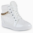 Load image into Gallery viewer, Romeo High Top Wedge Sneaker w/ Gold Chain