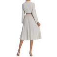 Load image into Gallery viewer, Sahar Women Blazer Pleated Dress with Genius Leather Belt