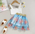 Load image into Gallery viewer, Sasha Floral Tulle Skirt 2 Piece Set 1 Dreamy Floral Top and 1 Flowy Tulle Skirt - the perfect combo for a springtime fashion statement