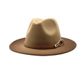 Load image into Gallery viewer, Shelby Two-Color Thick Felt Jazz Hat Chocolate