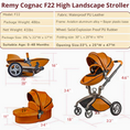 Load image into Gallery viewer, F22 Brown Baby Stroller: 360-Degree Rotating Seat and Reclining Baby Stroller