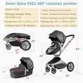 Load image into Gallery viewer, F023 Grey Stroller: 360-Degree Rotating Seat and Reclining Stroller