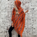 Load image into Gallery viewer, Taurynelle Striped Hooded Knitted Fringed Cape Shawl